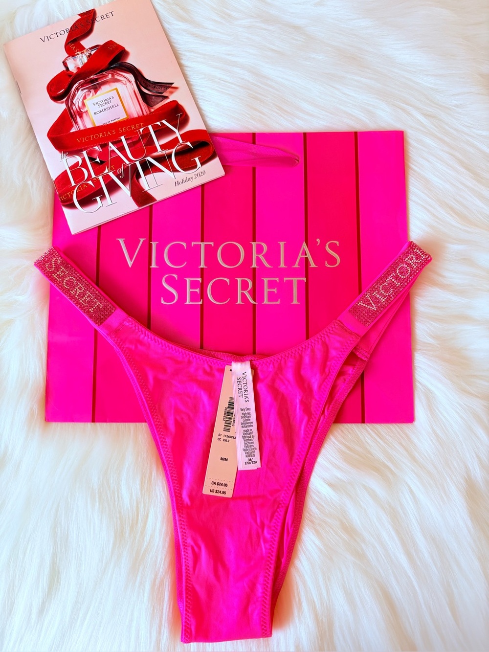 🩷🩷Victoria’s Secret Logo Shine strap panty (M)🩷🩷